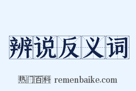 辨说反义词是什么意思的图片